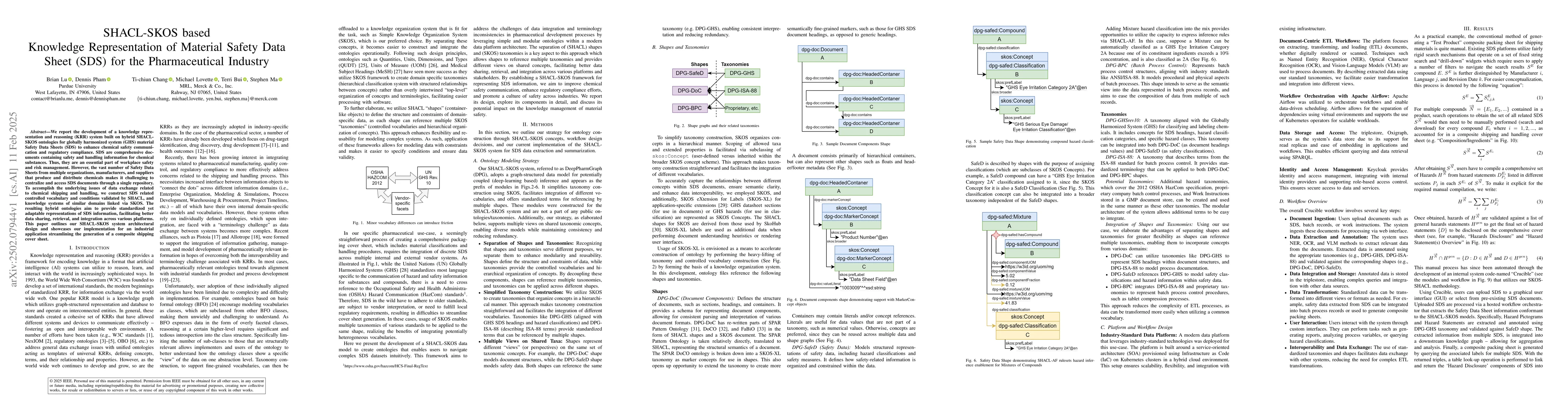 Thumbnail for SHACL-SKOS Based Knowledge Representation of Material Safety Data Sheet
  (SDS) for the Pharmaceutical Industry