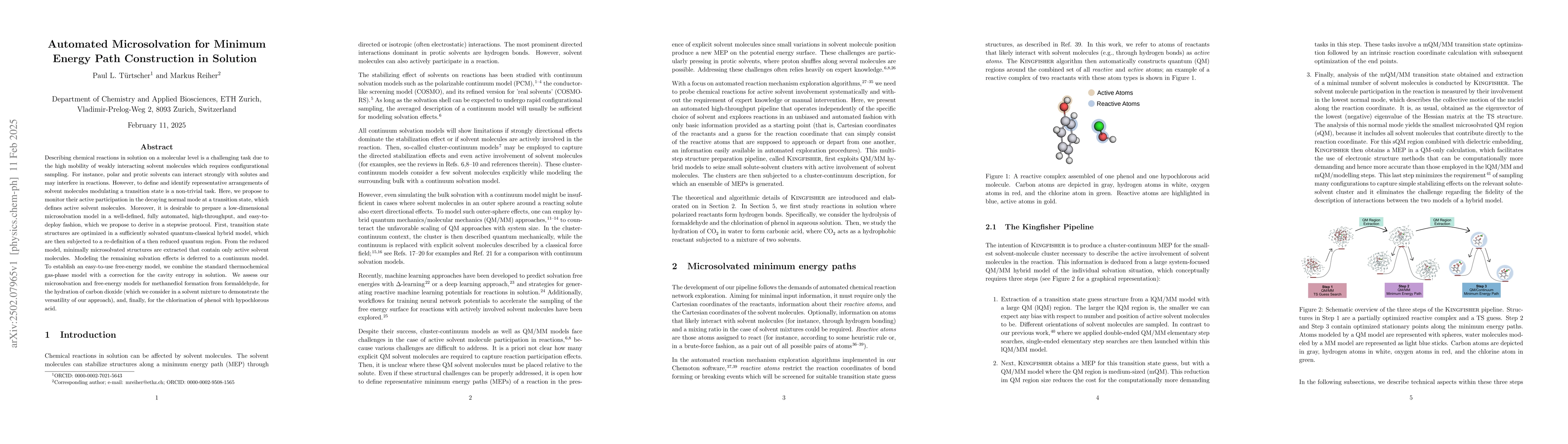 Thumbnail for Automated Microsolvation for Minimum Energy Path Construction in
  Solution