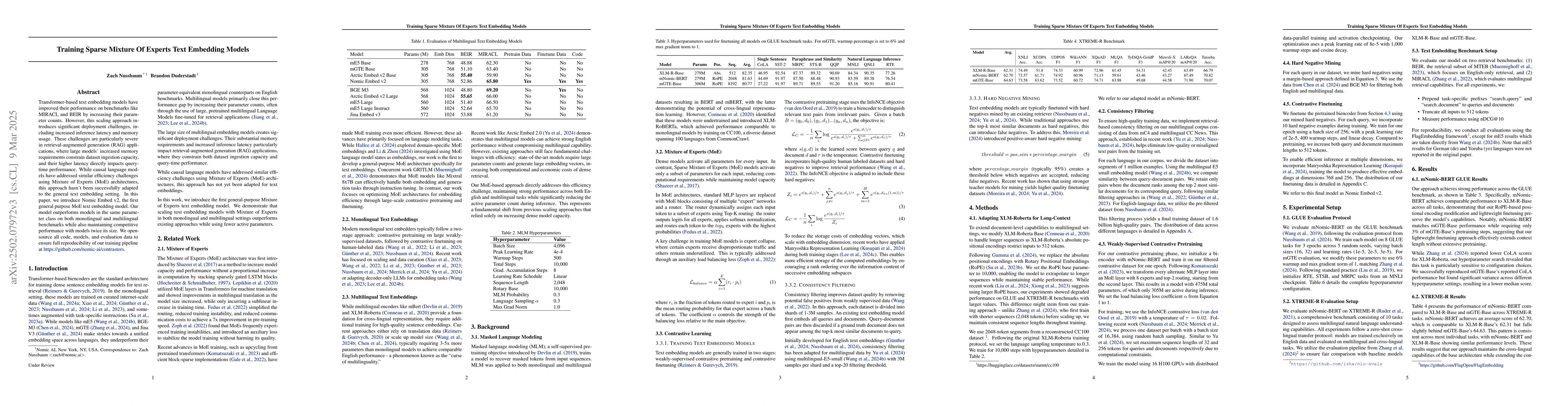 Thumbnail for Training Sparse Mixture Of Experts Text Embedding Models