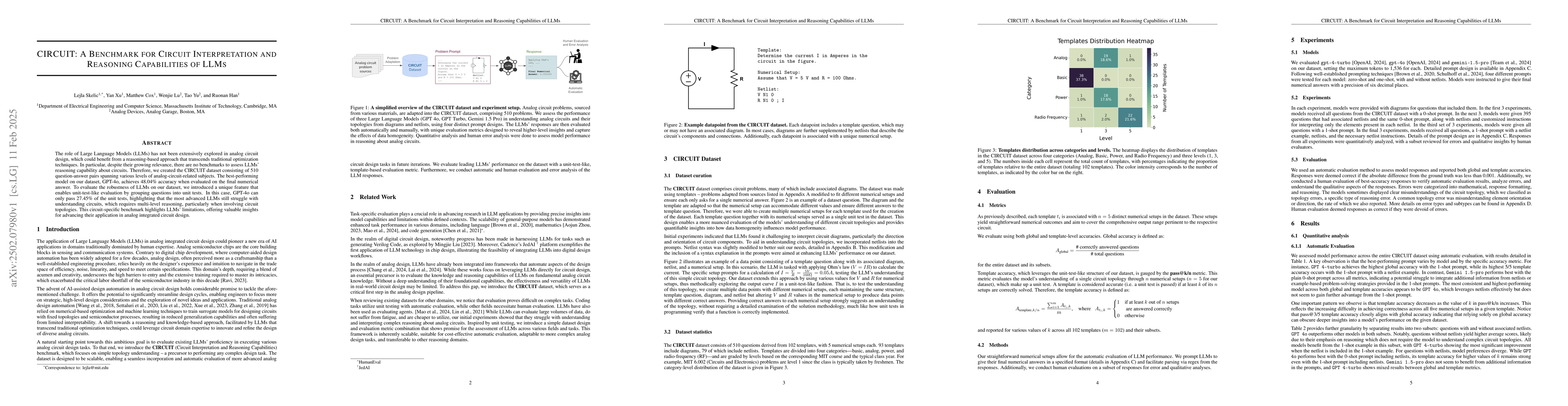 Thumbnail for CIRCUIT: A Benchmark for Circuit Interpretation and Reasoning
  Capabilities of LLMs