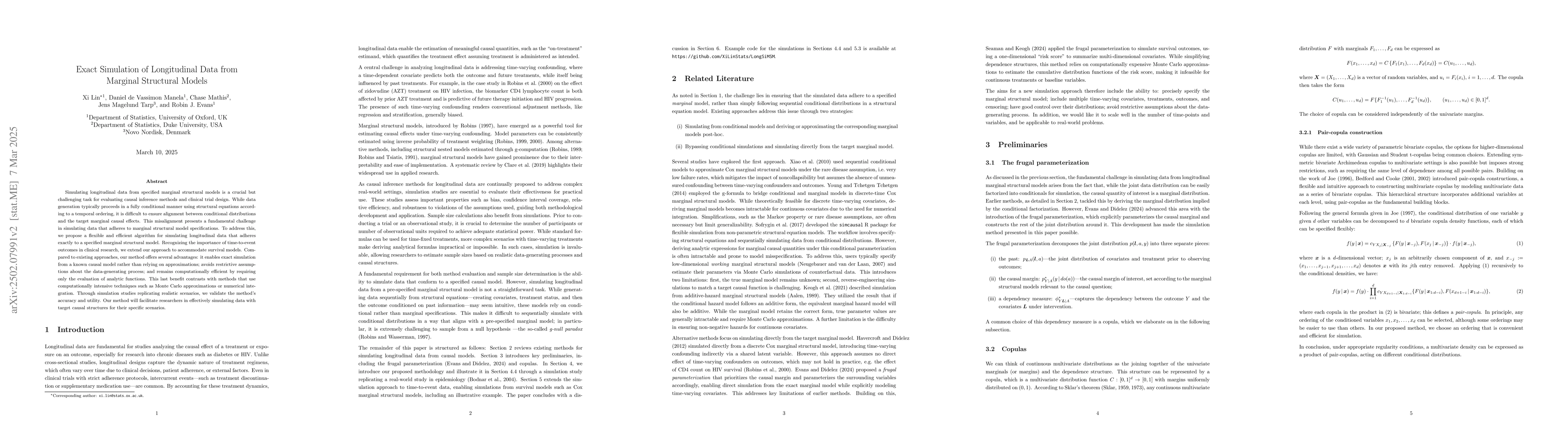 Thumbnail for Simulating Longitudinal Data from Marginal Structural Models