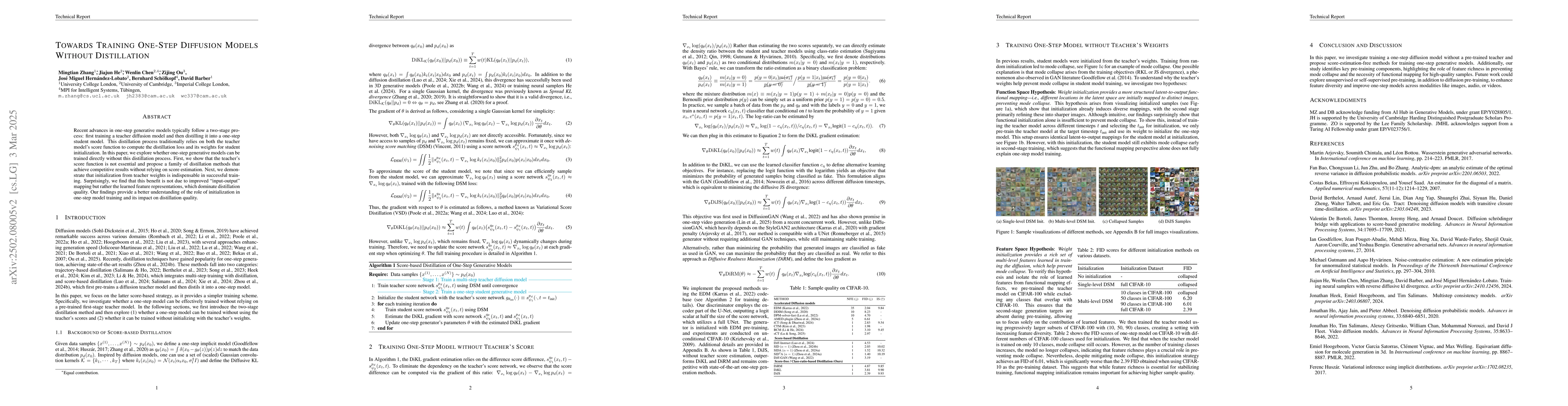 Thumbnail for Towards Training One-Step Diffusion Models Without Distillation