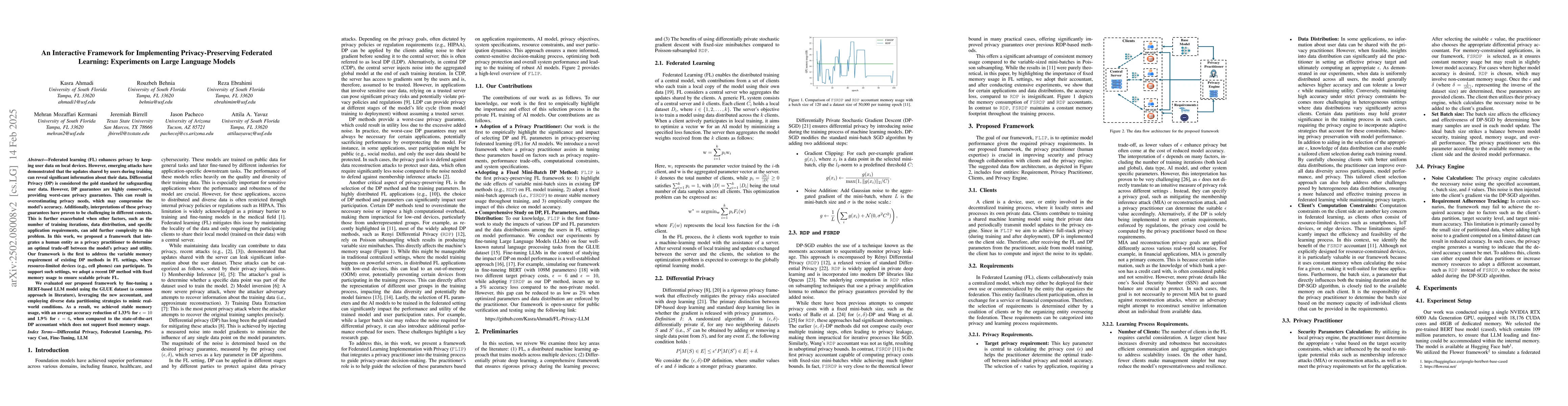 Thumbnail for An Interactive Framework for Implementing Privacy-Preserving Federated
  Learning: Experiments on Large Language Models