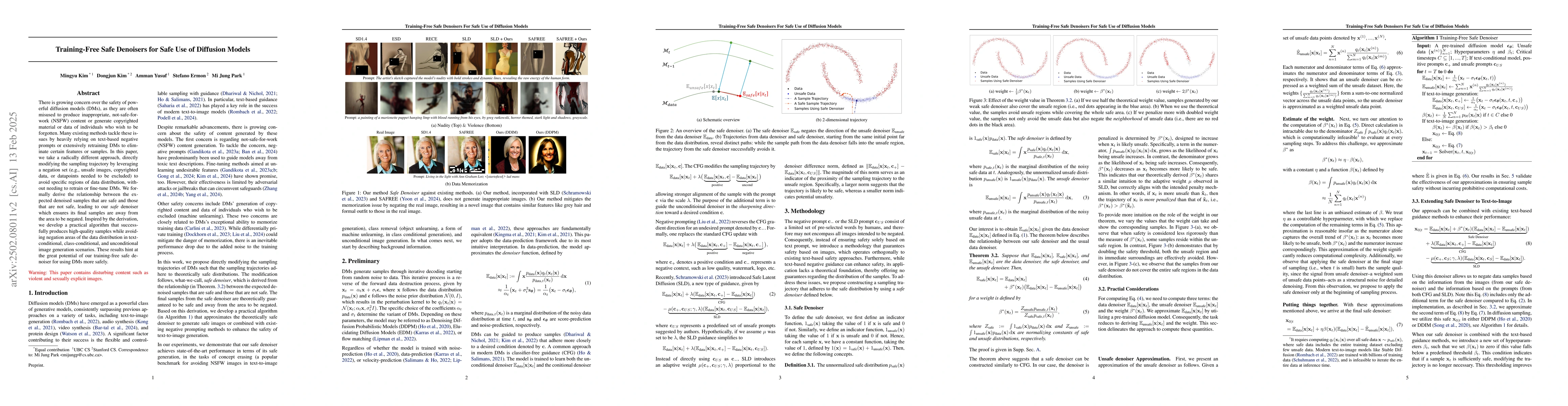 Thumbnail for Training-Free Safe Denoisers for Safe Use of Diffusion Models