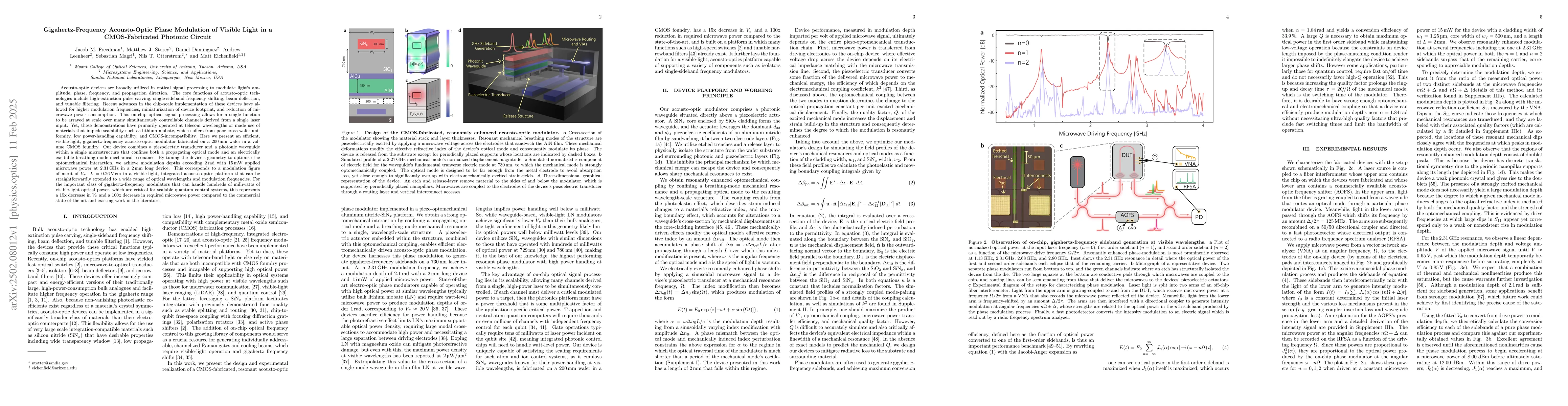 Thumbnail for Gigahertz-Frequency, Acousto-Optic Phase Modulation of Visible Light in
  a CMOS-Fabricated Photonic Circuit