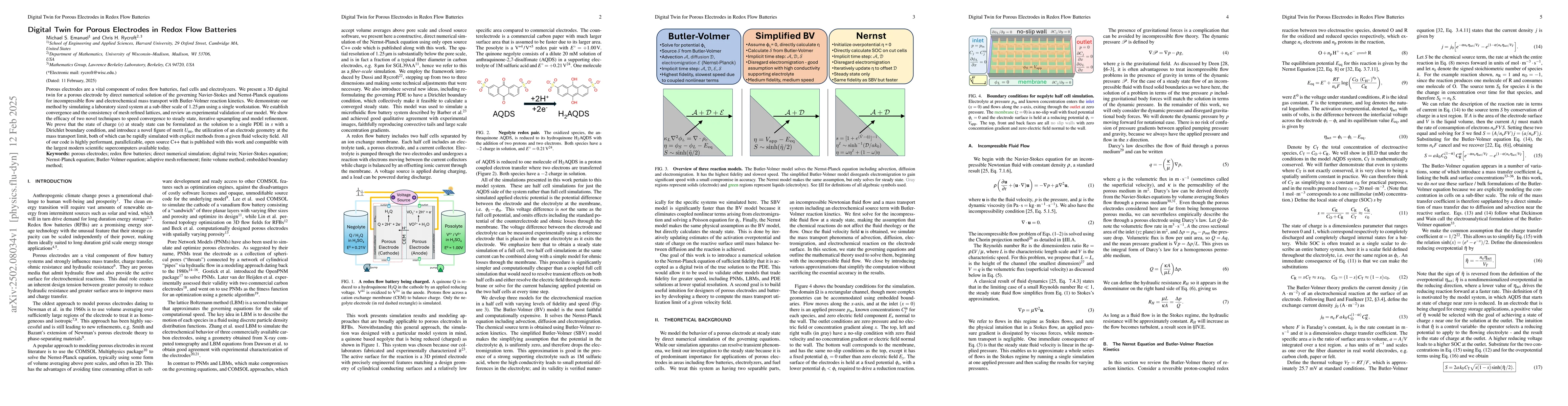 Thumbnail for Digital Twin for Porous Electrodes in Redox Flow Batteries