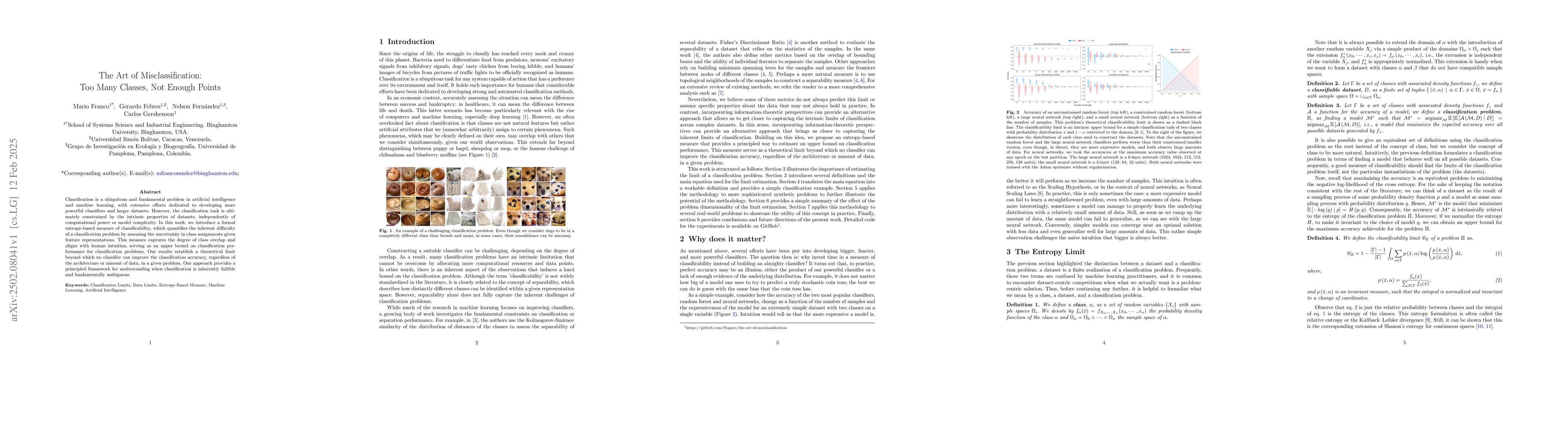 Thumbnail for The Art of Misclassification: Too Many Classes, Not Enough Points
