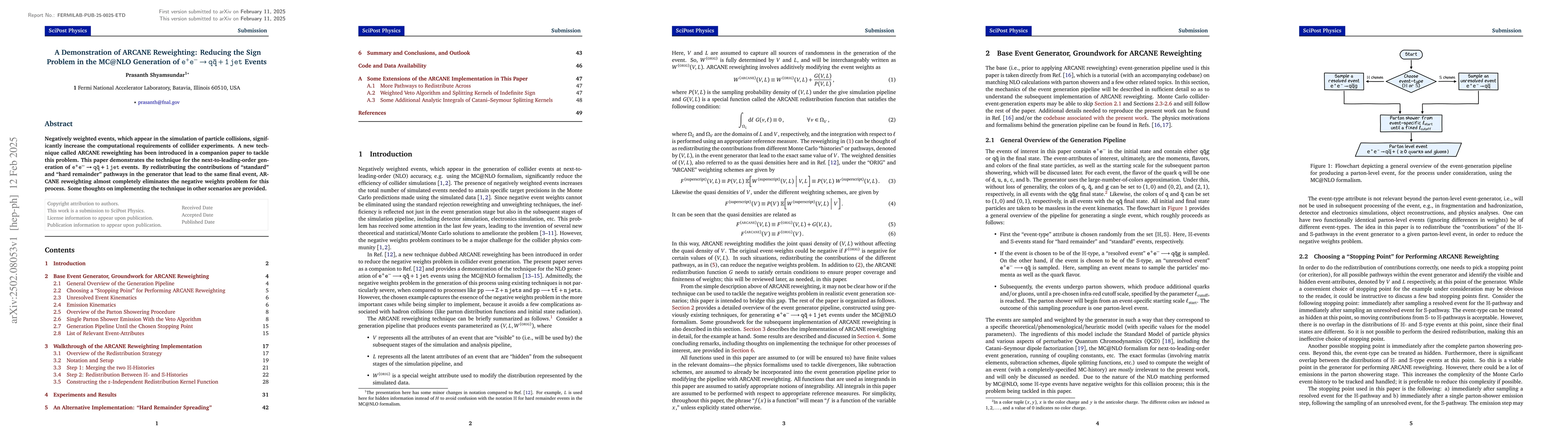 Thumbnail for A Demonstration of ARCANE Reweighting: Reducing the Sign Problem in the
  MC@NLO Generation of $e^+ e^- \rightarrow q \bar{q} + 1\, jet$ Events