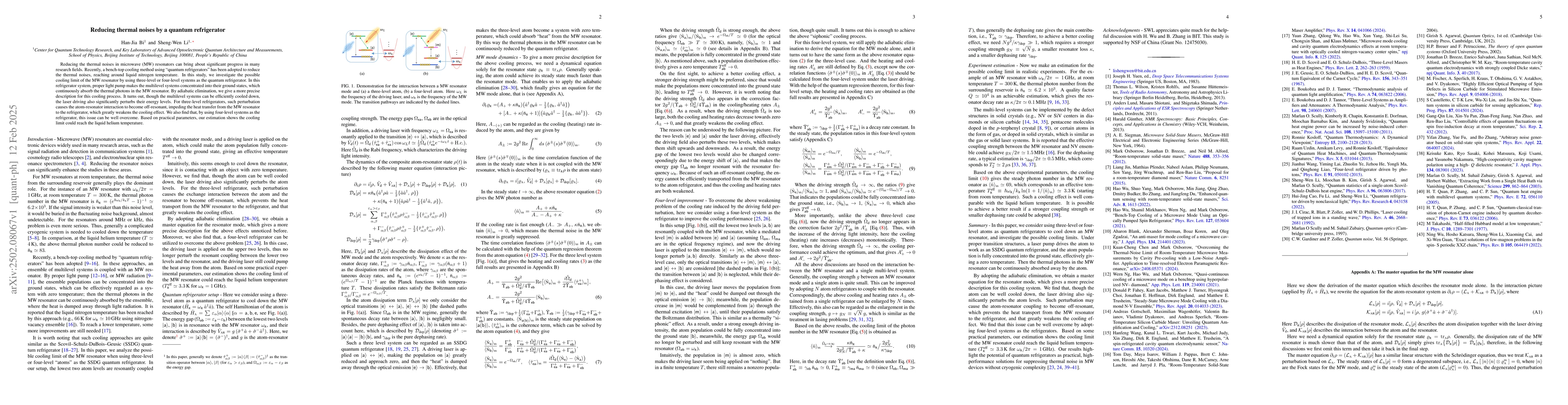 Thumbnail for Reducing thermal noises by a quantum refrigerator