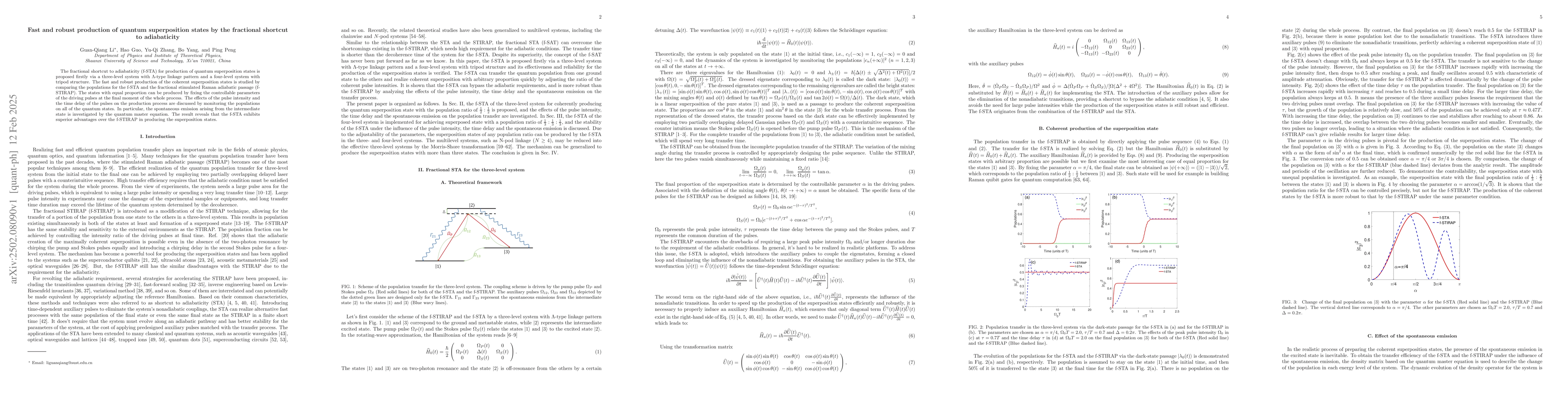 Thumbnail for Fast and robust production of quantum superposition states by the
  fractional shortcut to adiabaticity