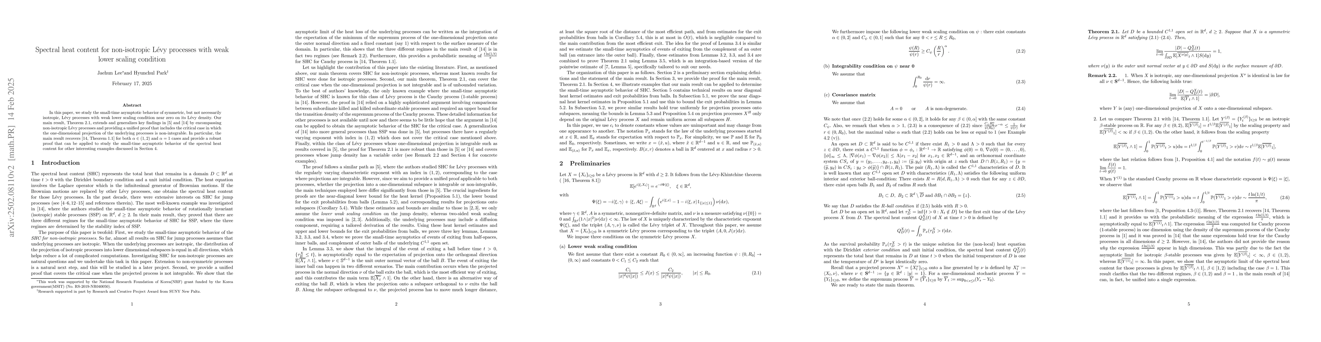 Thumbnail for Spectral heat content for non-isotropic Lévy processes with weak lower
  scaling condition