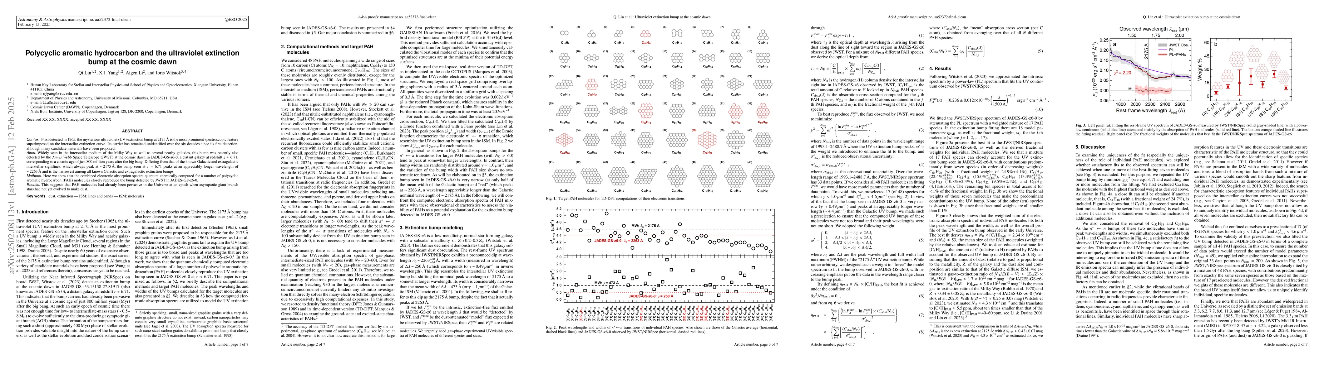 Thumbnail for Polycyclic Aromatic Hydrocarbon and the Ultraviolet Extinction Bump at
  the Cosmic Dawn