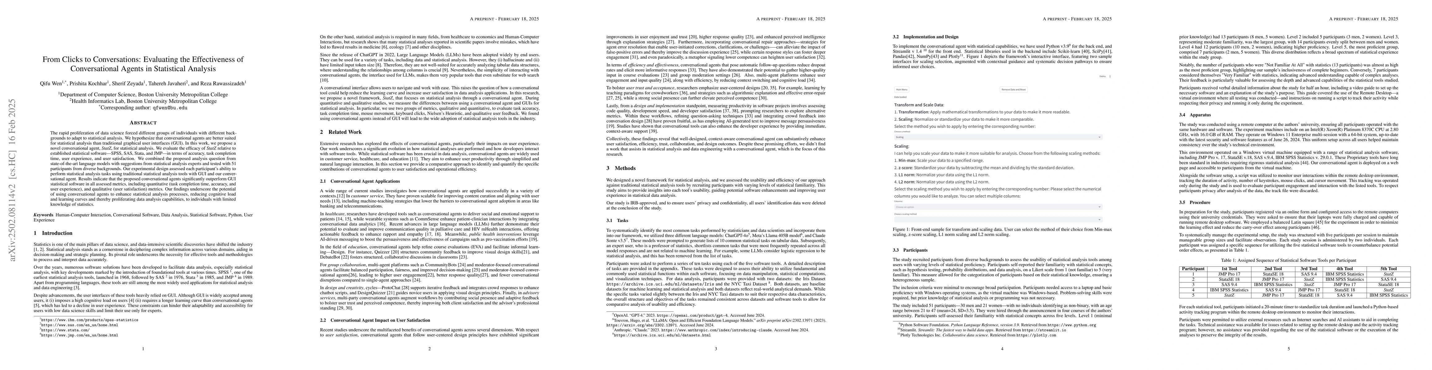 Thumbnail for From Clicks to Conversations: Evaluating the Effectiveness of
  Conversational Agents in Statistical Analysis