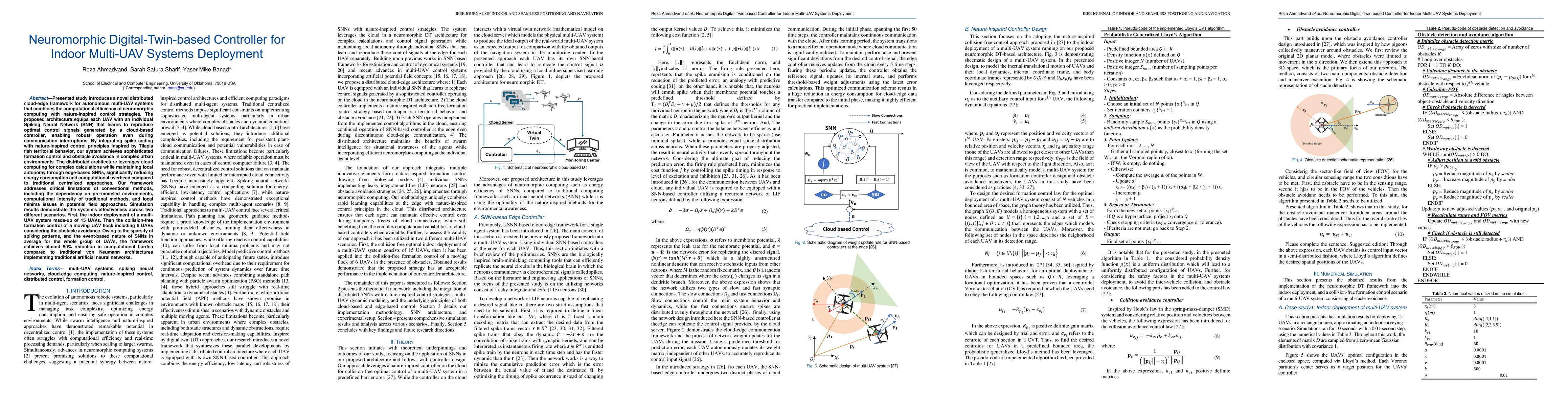 Thumbnail for Neuromorphic Digital-Twin-based Controller for Indoor Multi-UAV Systems
  Deployment
