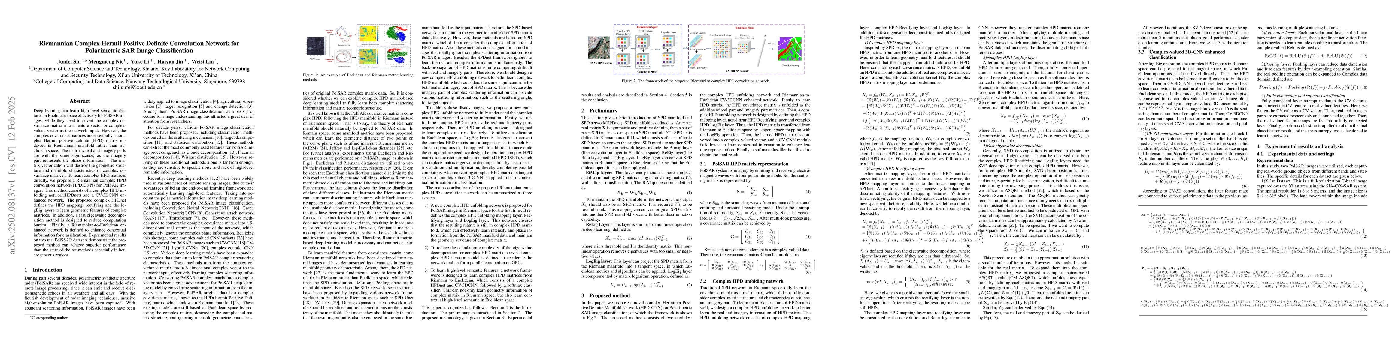 Thumbnail for Riemannian Complex Hermit Positive Definite Convolution Network for
  Polarimetric SAR Image Classification