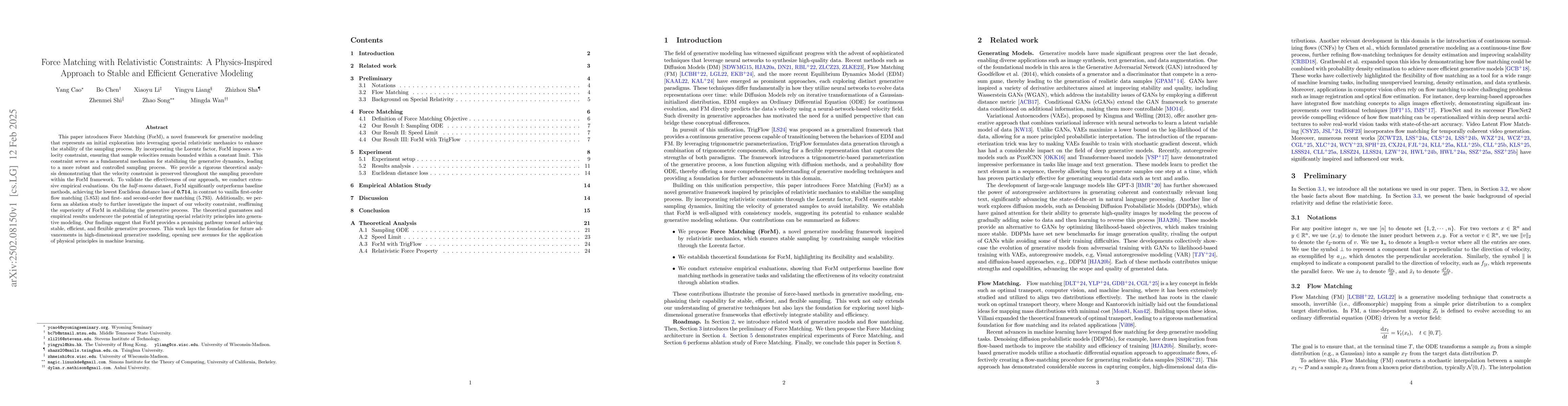 Thumbnail for Force Matching with Relativistic Constraints: A Physics-Inspired
  Approach to Stable and Efficient Generative Modeling