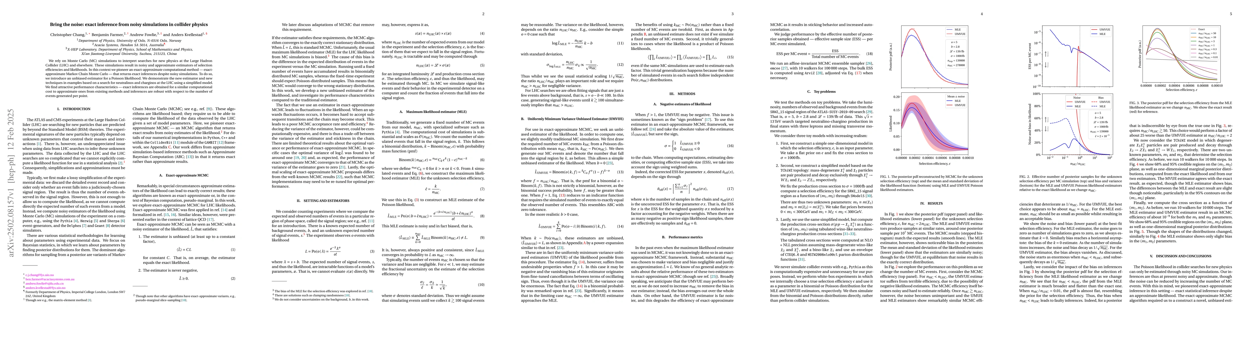 Thumbnail for Bring the noise: exact inference from noisy simulations in collider
  physics