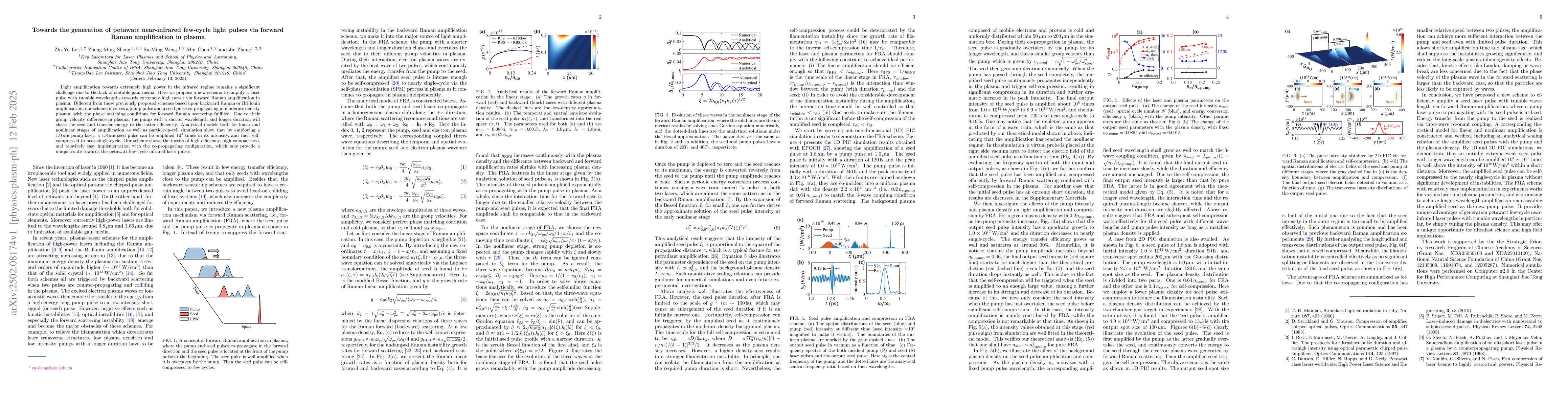 Thumbnail for Towards the generation of petawatt near-infrared few-cycle light pulses
  via forward Raman amplification in plasma