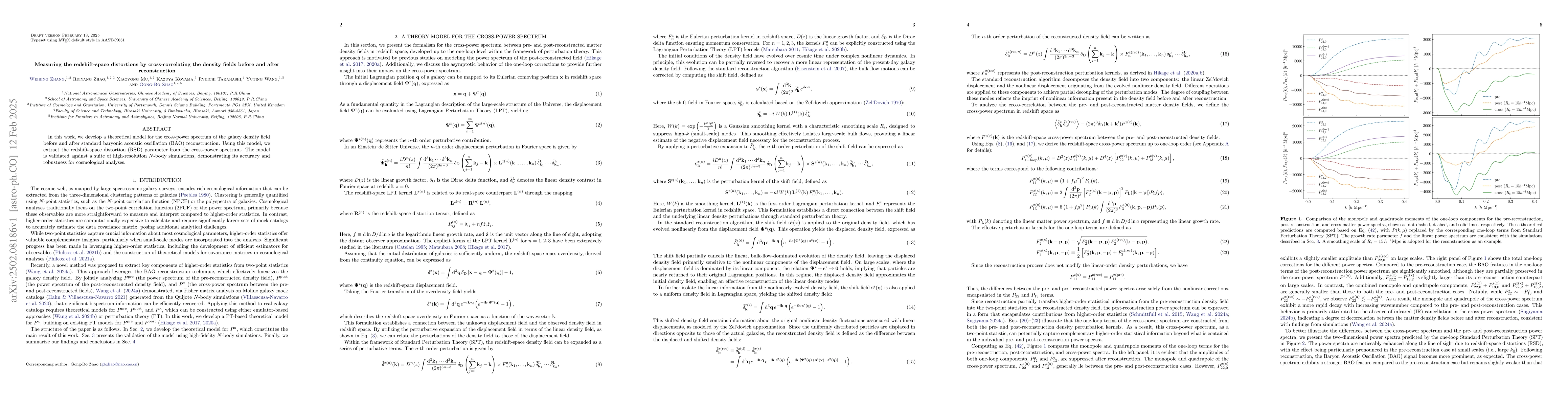 Thumbnail for Measuring the redshift-space distortions by cross-correlating the
  density fields before and after reconstruction