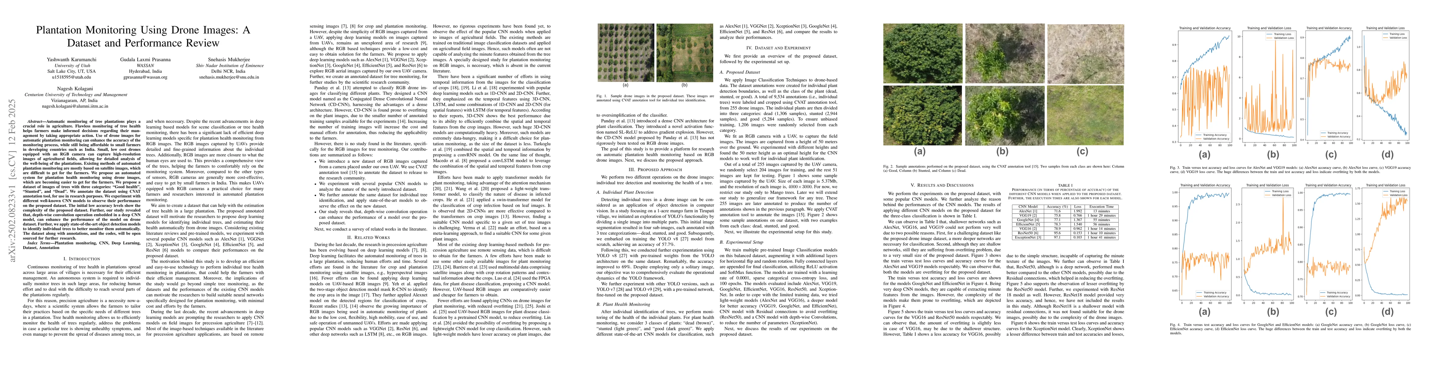 Thumbnail for Plantation Monitoring Using Drone Images: A Dataset and Performance
  Review