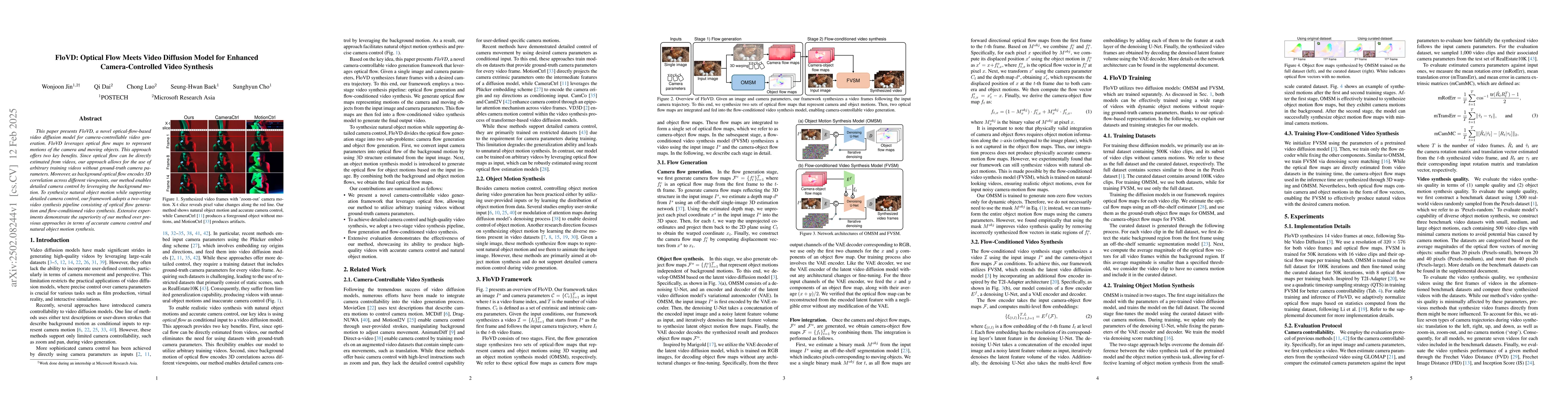 Thumbnail for FloVD: Optical Flow Meets Video Diffusion Model for Enhanced
  Camera-Controlled Video Synthesis