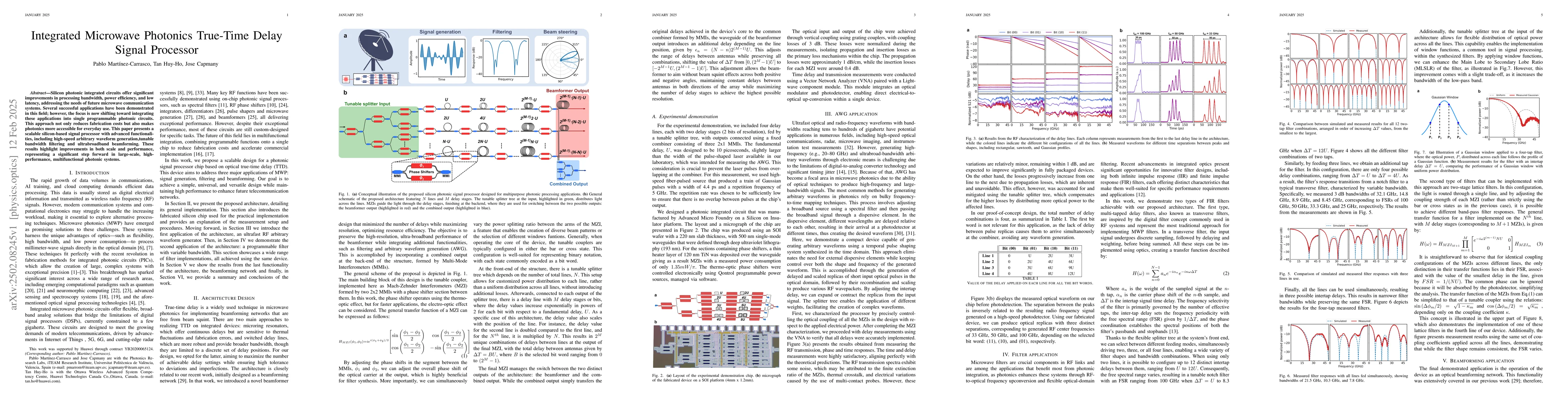 Thumbnail for Integrated Microwave Photonics True-Time Delay Signal Processor