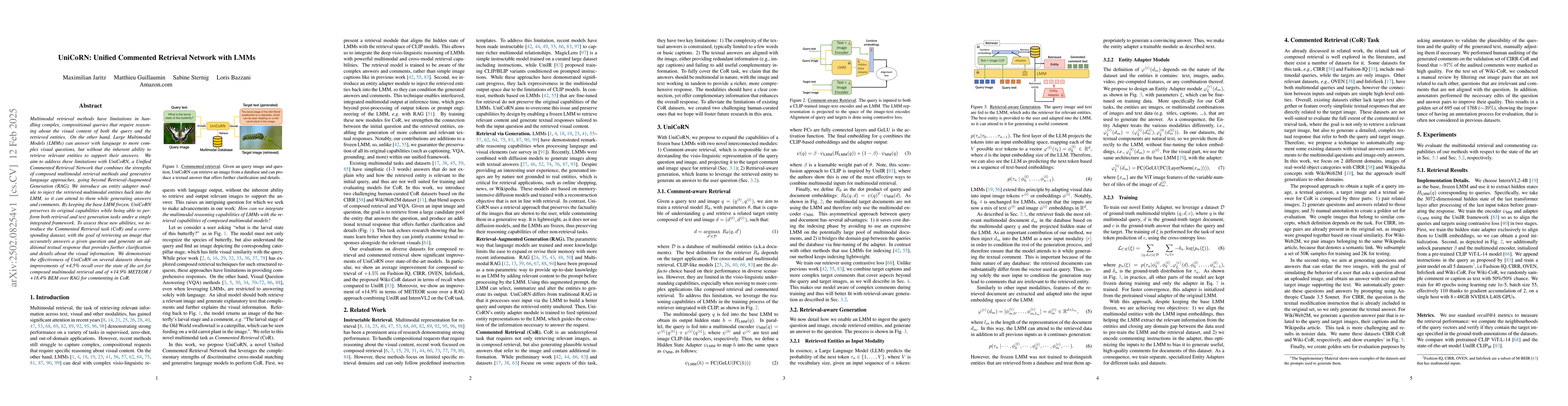 Thumbnail for UniCoRN: Unified Commented Retrieval Network with LMMs