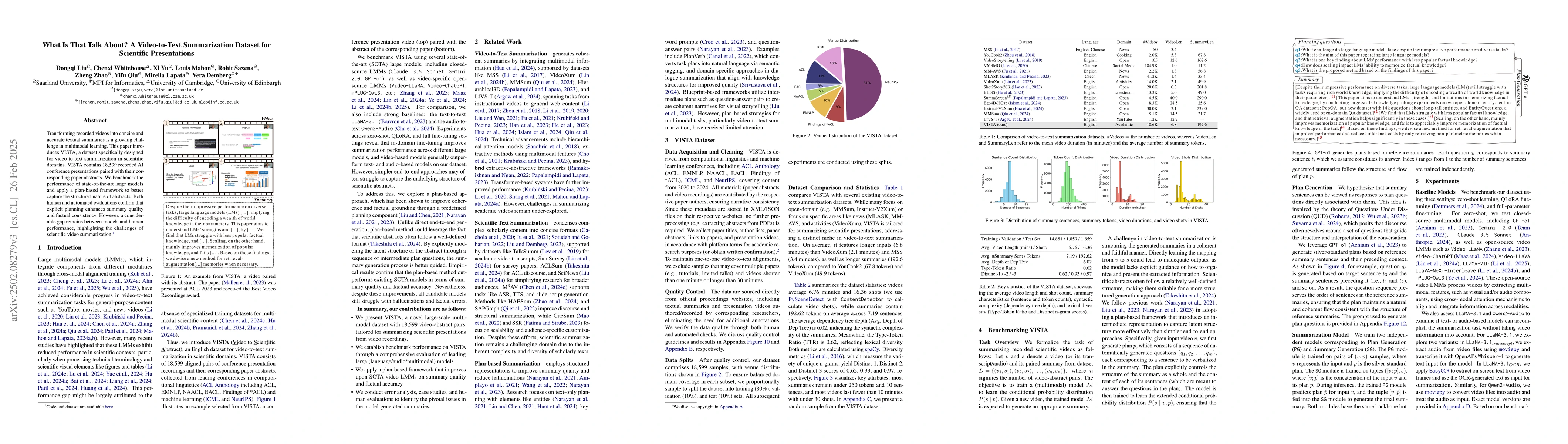 Thumbnail for What Is That Talk About? A Video-to-Text Summarization Dataset for
  Scientific Presentations