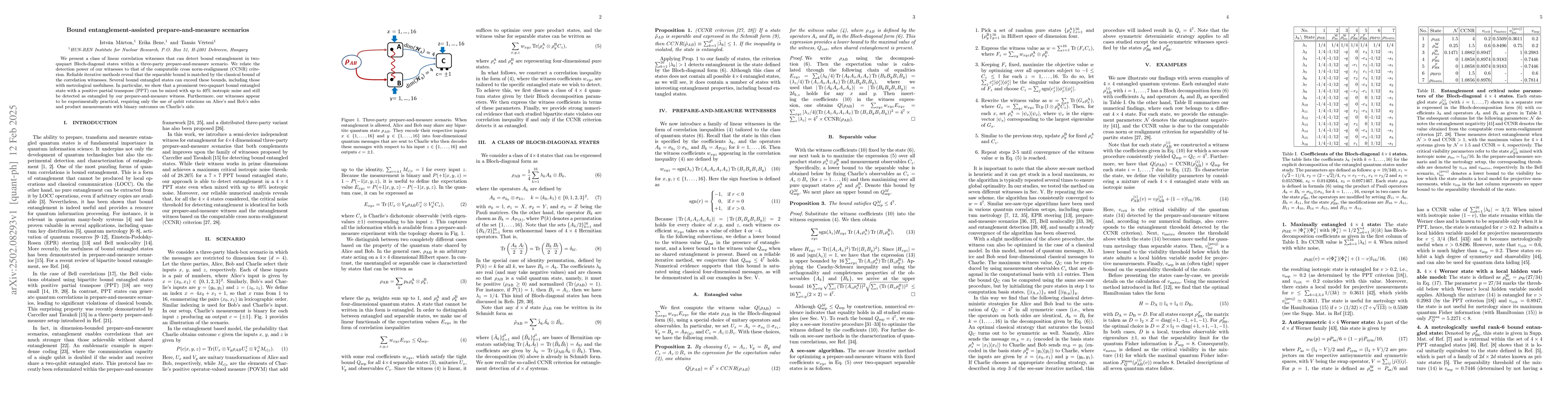 Thumbnail for Bound entanglement-assisted prepare-and-measure scenarios