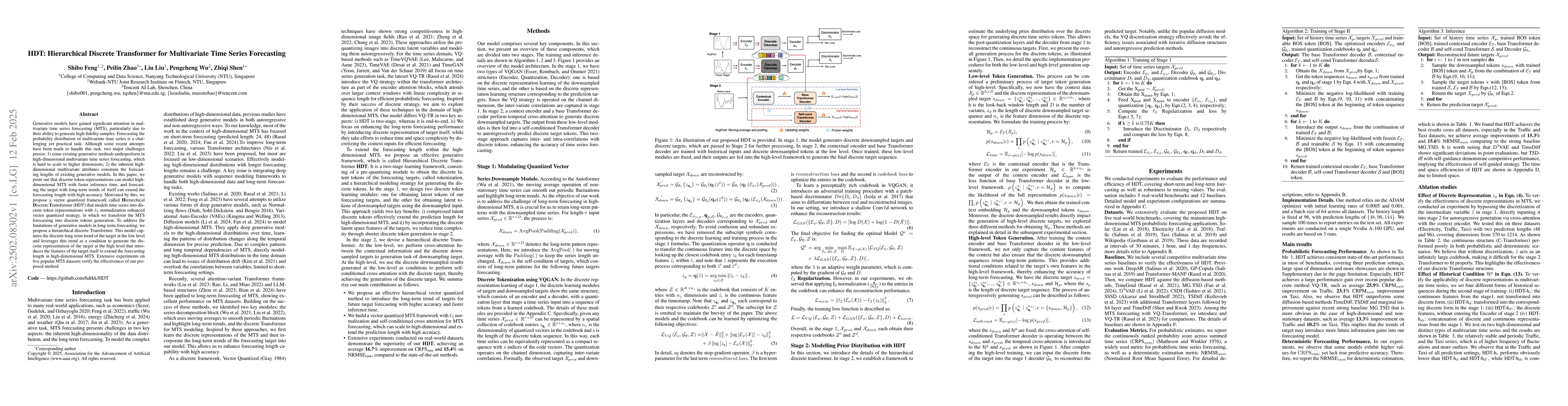 Thumbnail for HDT: Hierarchical Discrete Transformer for Multivariate Time Series
  Forecasting