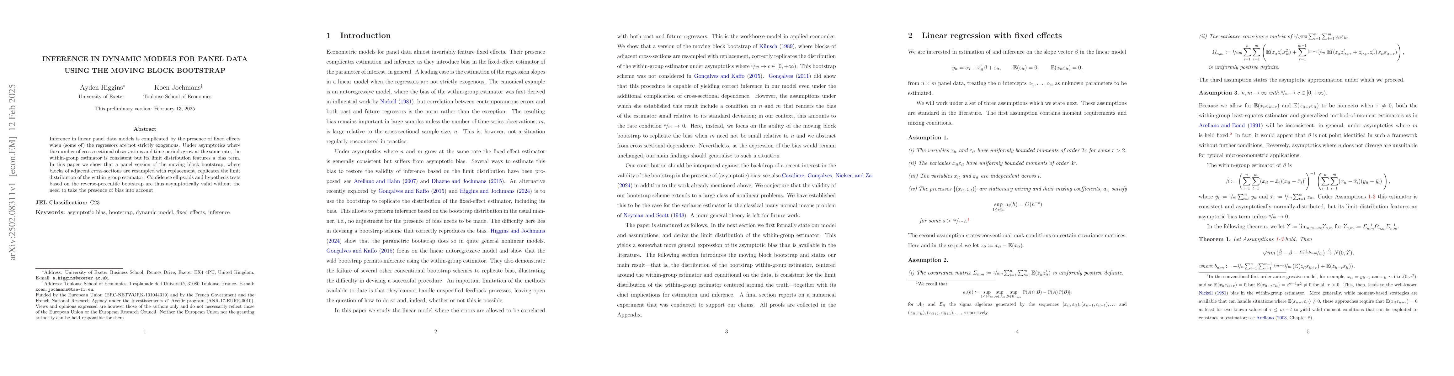 Thumbnail for Inference in dynamic models for panel data using the moving block
  bootstrap