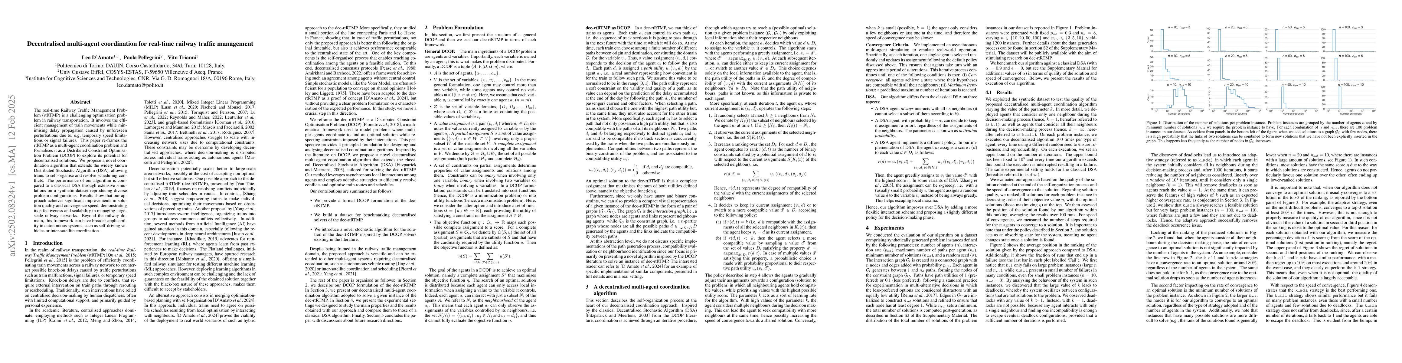 Thumbnail for Decentralised multi-agent coordination for real-time railway traffic
  management