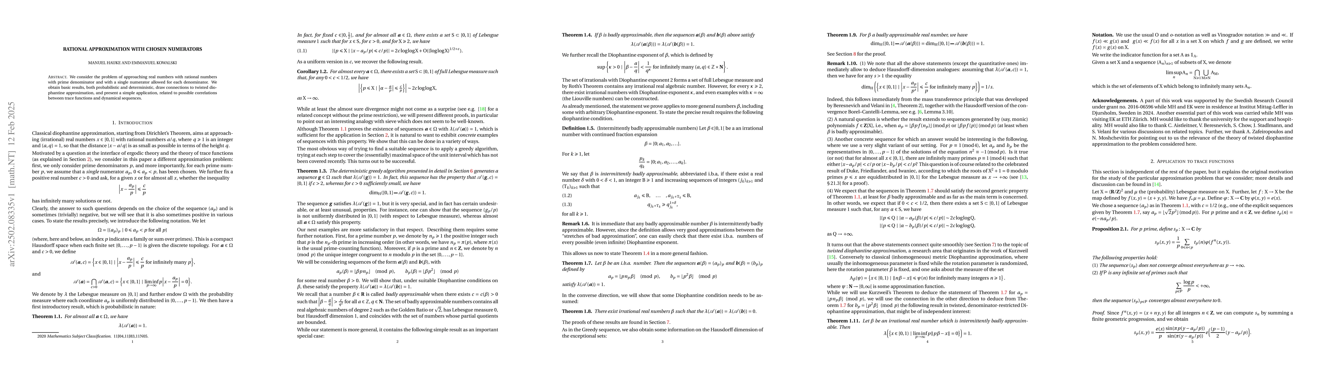 Thumbnail for Rational approximation with chosen numerators