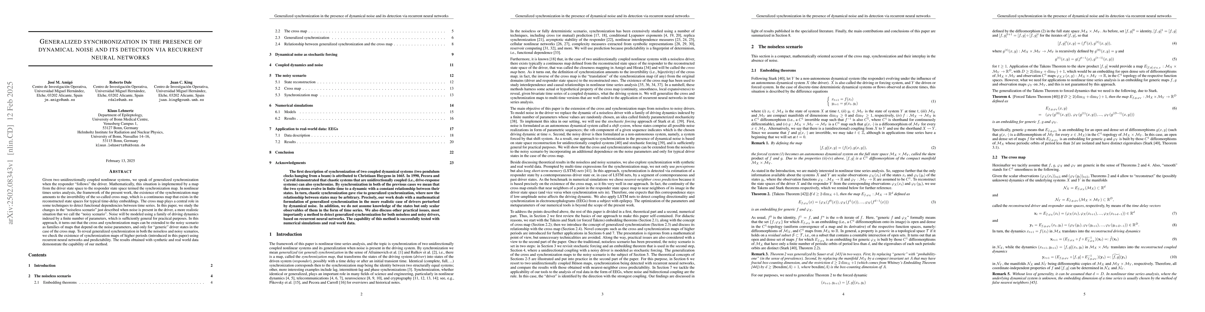 Thumbnail for Generalized synchronization in the presence of dynamical noise and its
  detection via recurrent neural networks
