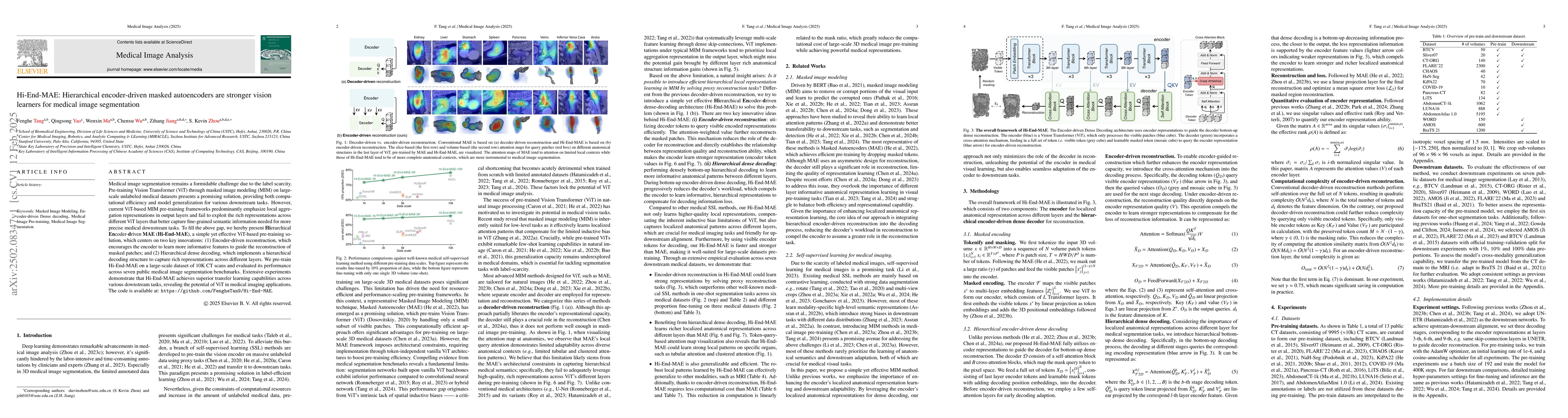 Thumbnail for Hi-End-MAE: Hierarchical encoder-driven masked autoencoders are stronger
  vision learners for medical image segmentation