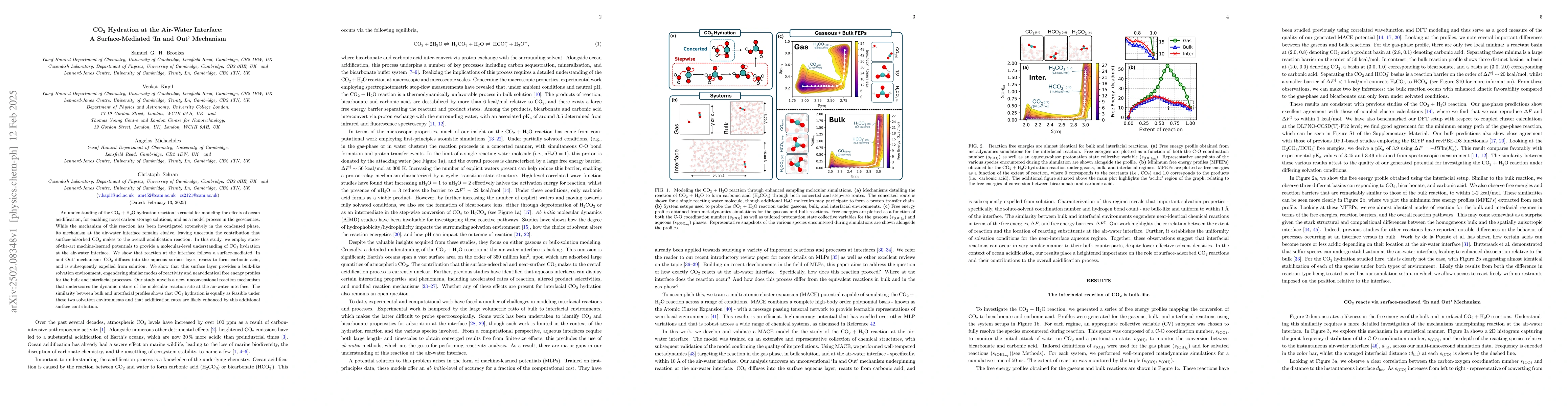 Thumbnail for CO2 Hydration at the Air-Water Interface: A Surface-Mediated 'In and
  Out' Mechanism
