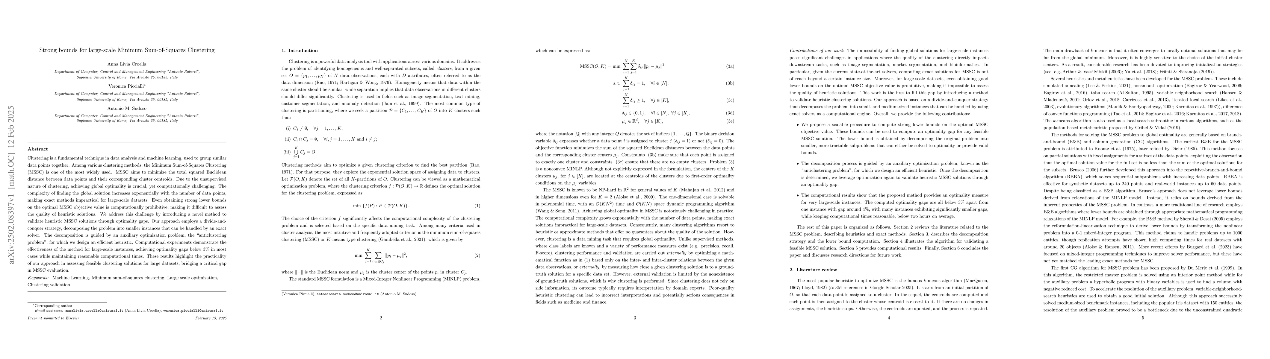 Thumbnail for Strong bounds for large-scale Minimum Sum-of-Squares Clustering