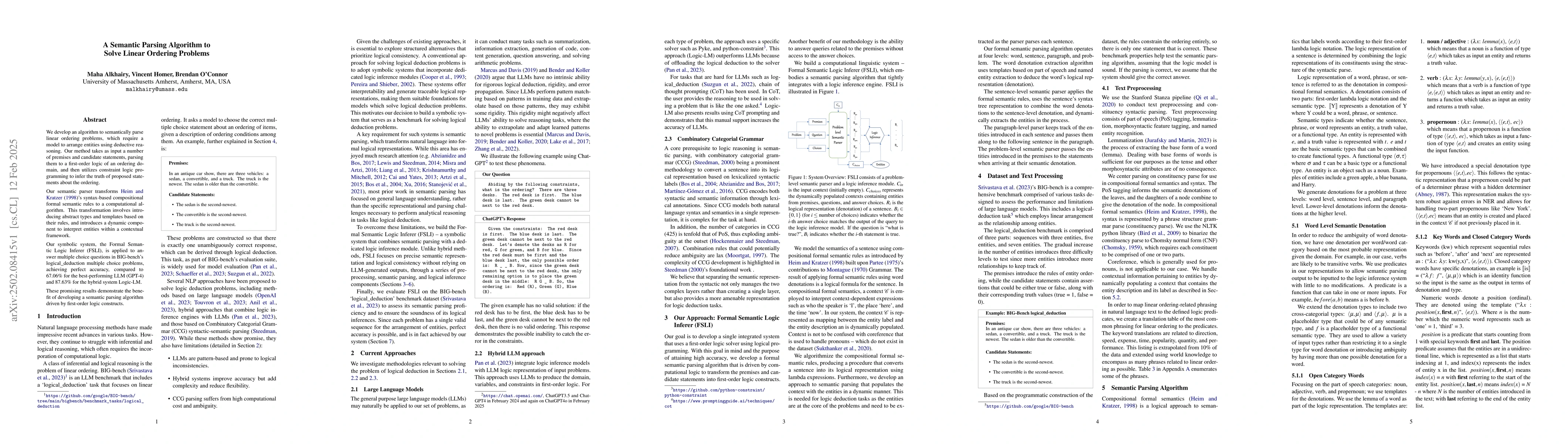 Thumbnail for A Semantic Parsing Algorithm to Solve Linear Ordering Problems