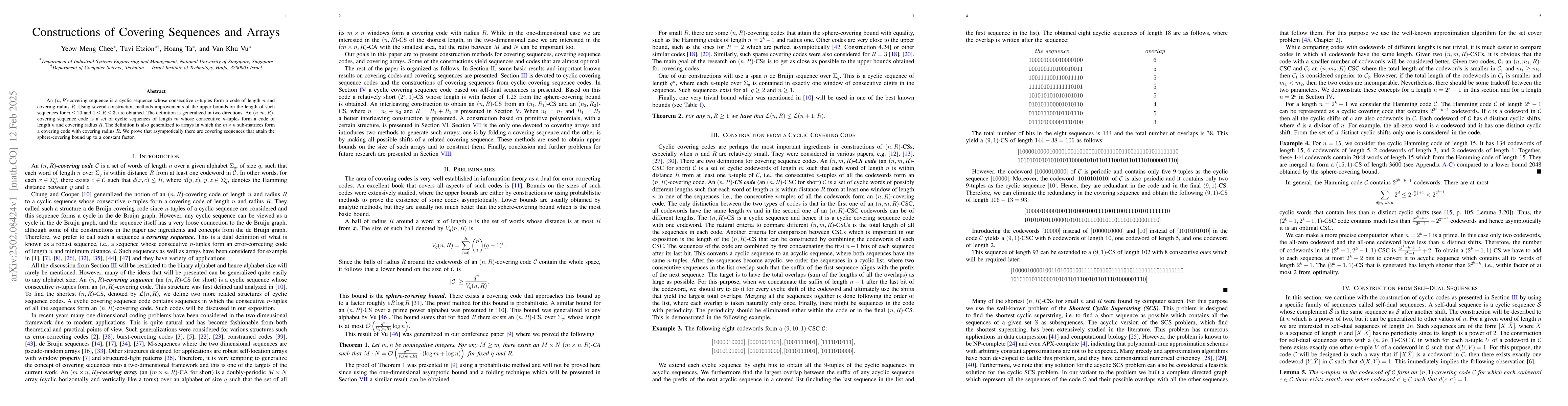 Thumbnail for Constructions of Covering Sequences and Arrays