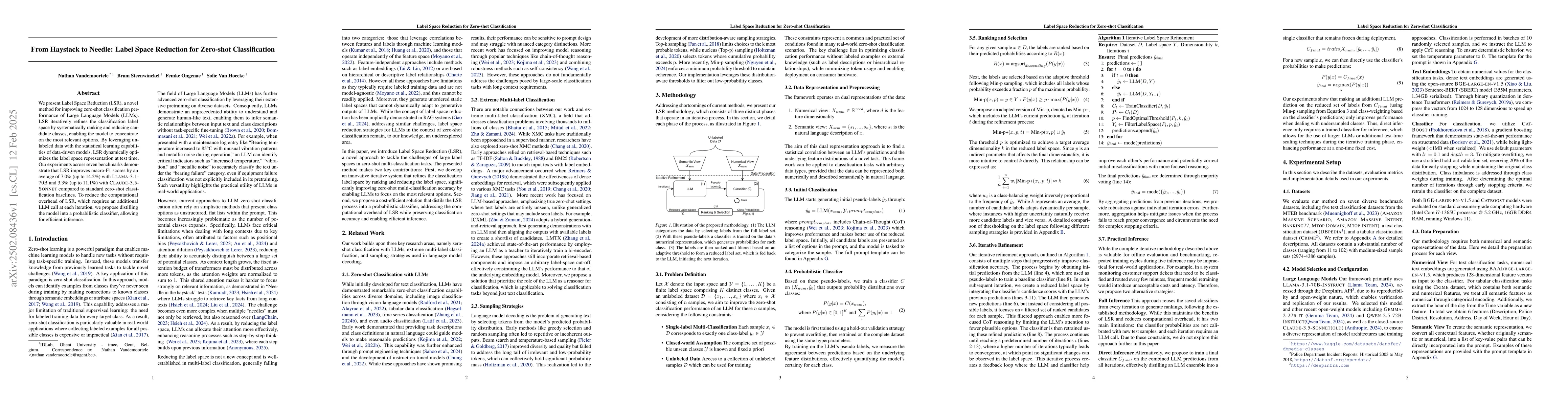 Thumbnail for From Haystack to Needle: Label Space Reduction for Zero-shot
  Classification