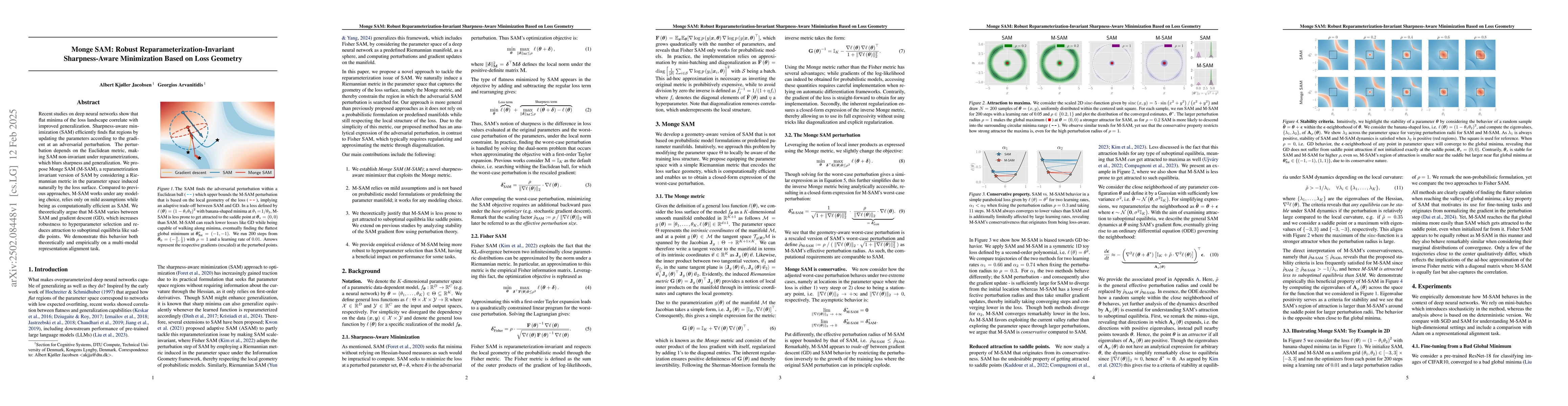 Thumbnail for Monge SAM: Robust Reparameterization-Invariant Sharpness-Aware
  Minimization Based on Loss Geometry