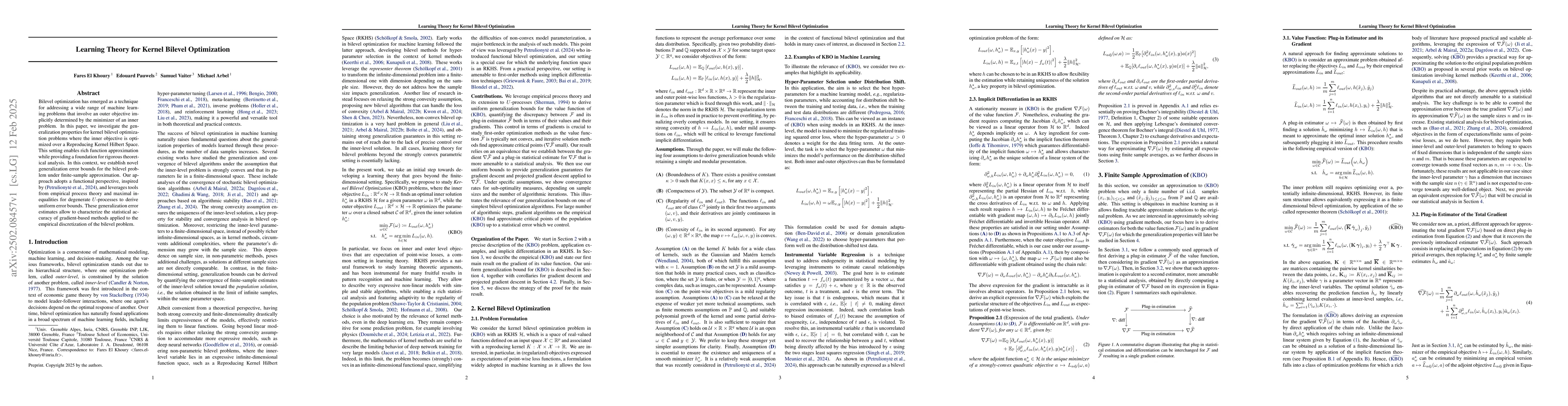 Thumbnail for Learning Theory for Kernel Bilevel Optimization