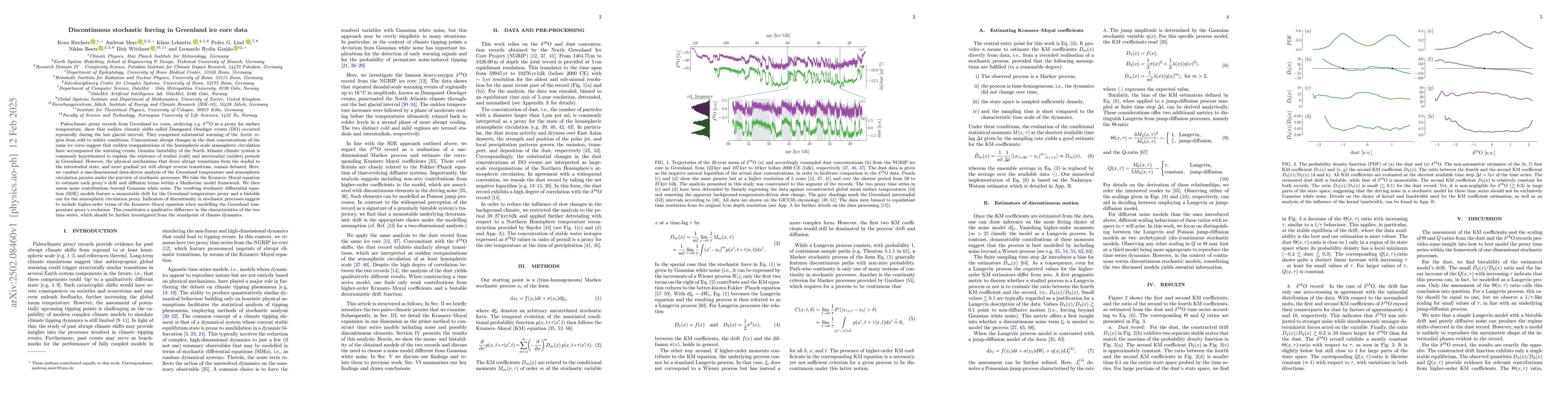 Thumbnail for Discontinuous stochastic forcing in Greenland ice core data