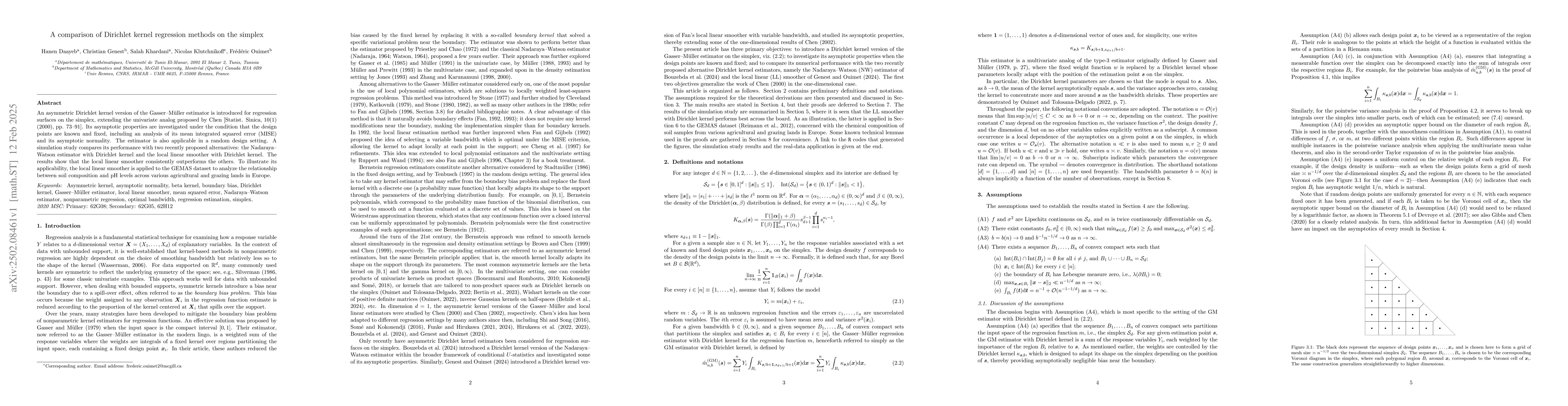 Thumbnail for A comparison of Dirichlet kernel regression methods on the simplex