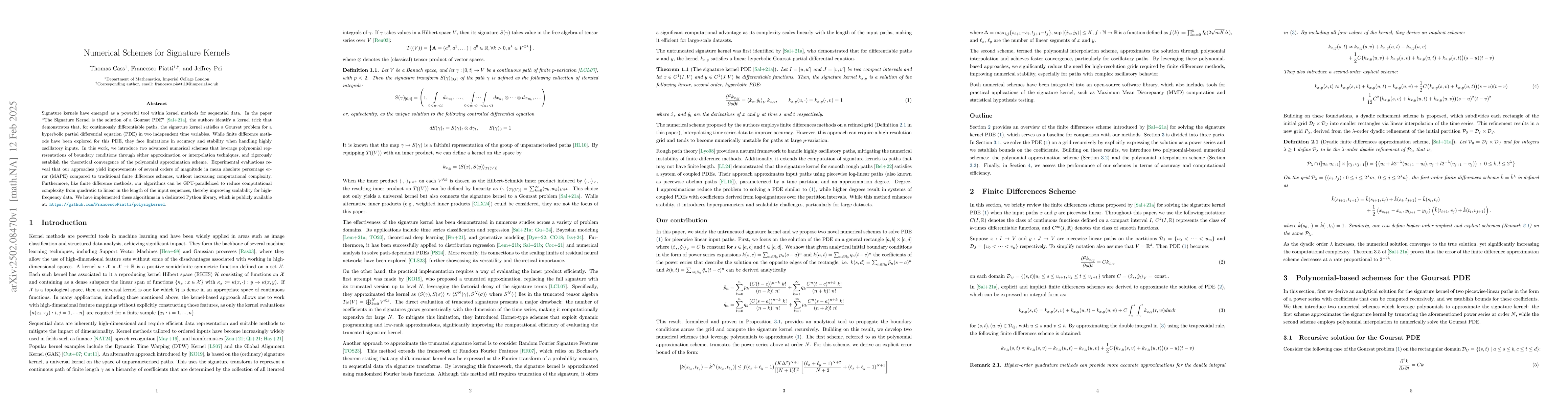 Thumbnail for Numerical Schemes for Signature Kernels