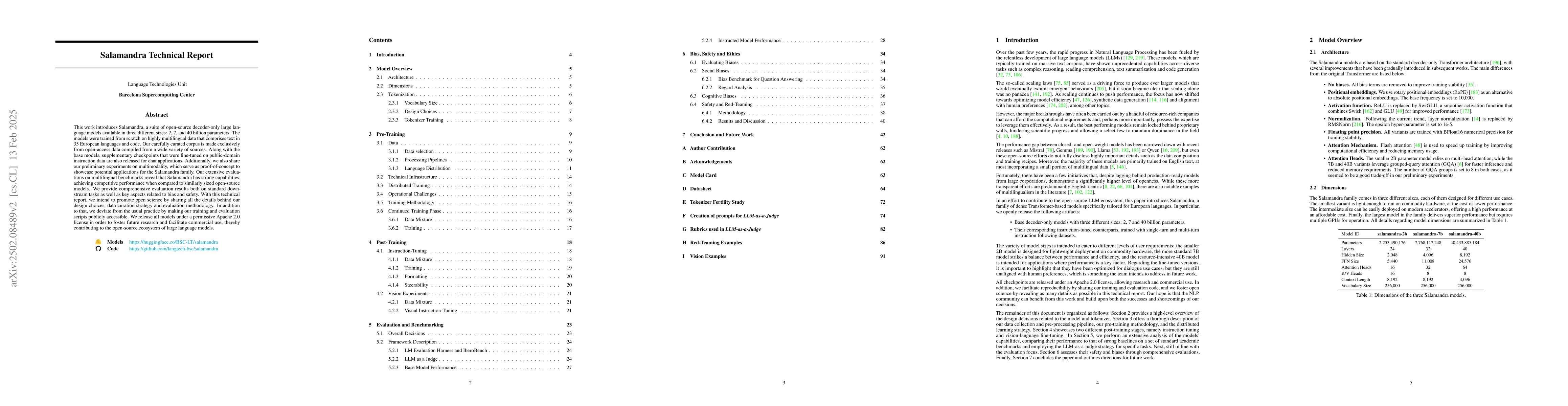 Thumbnail for Salamandra Technical Report