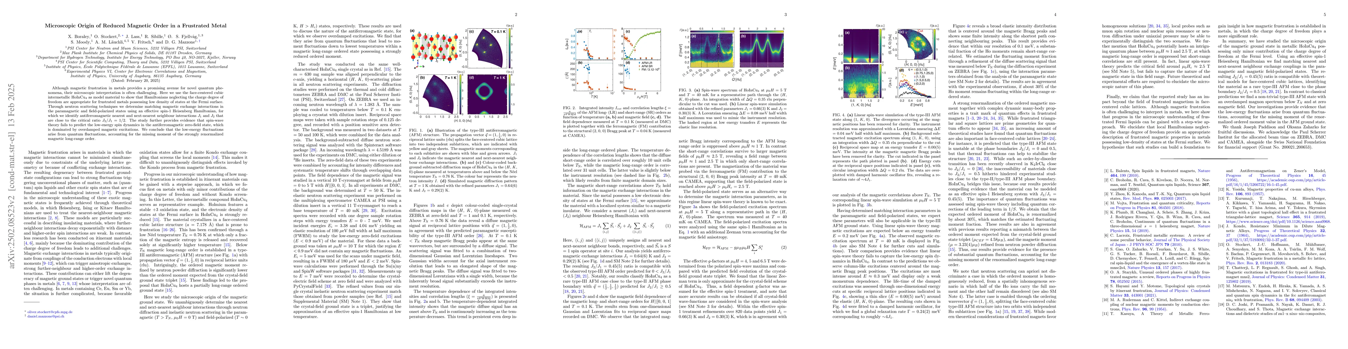 Thumbnail for Microscopic Origin of Reduced Magnetic Order in a Frustrated Metal