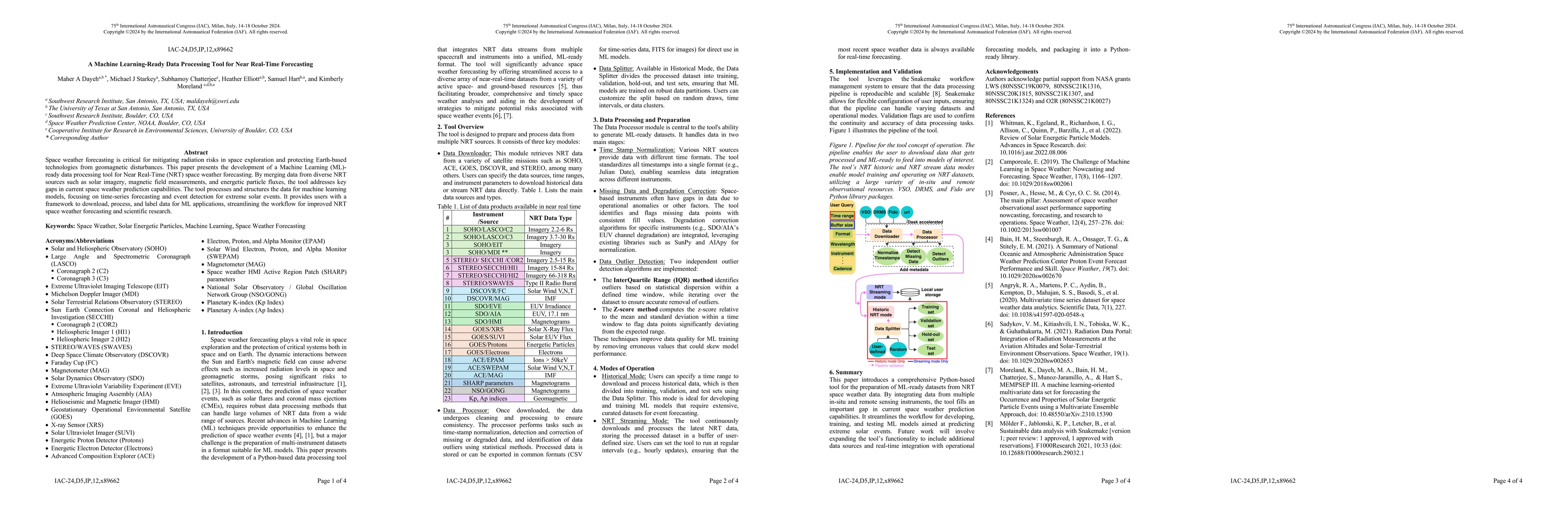 Thumbnail for A Machine Learning-Ready Data Processing Tool for Near Real-Time
  Forecasting