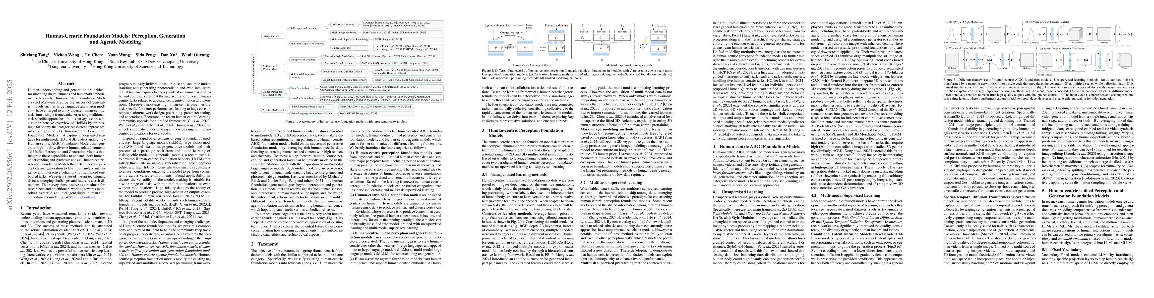 Thumbnail for Human-Centric Foundation Models: Perception, Generation and Agentic
  Modeling
