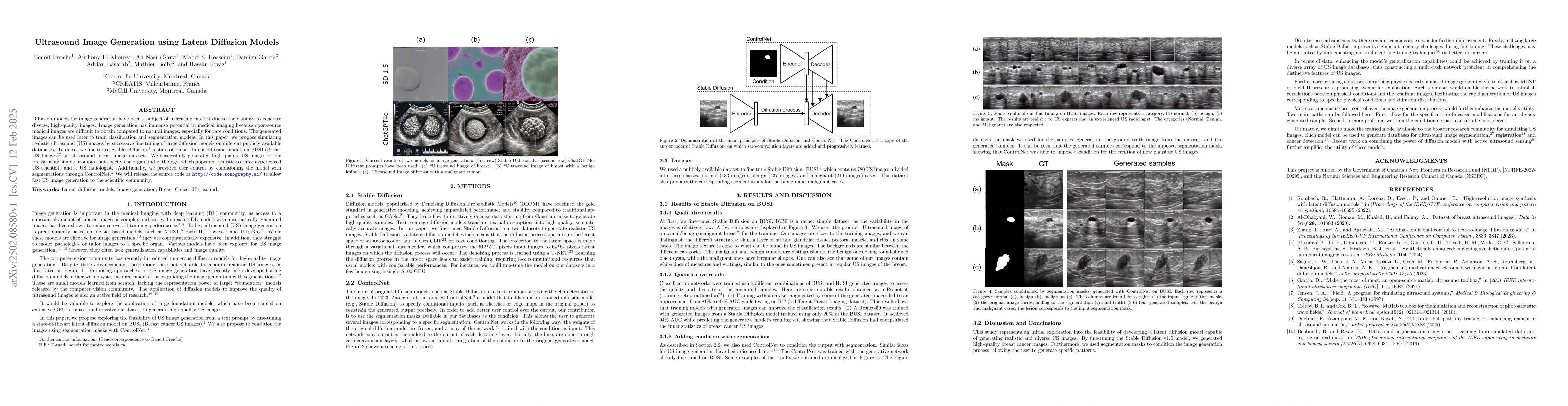 Thumbnail for Ultrasound Image Generation using Latent Diffusion Models